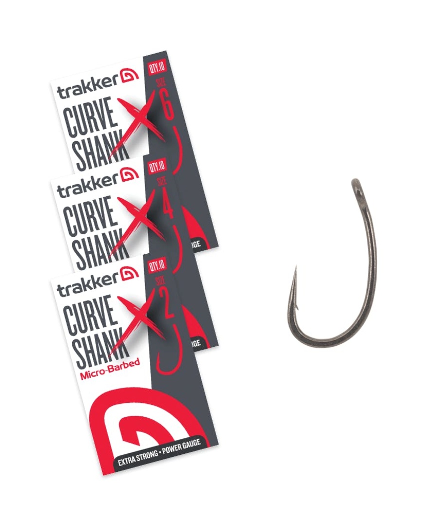 Trakker Curve Shank XS Hooks Micro Barbed