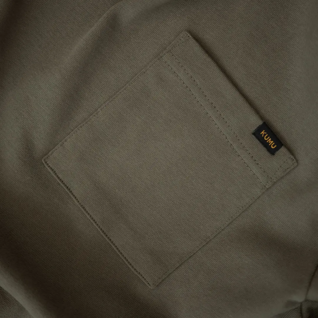 KUMU Heavyweight Pocket Ash Tee Brown T-Shirt 