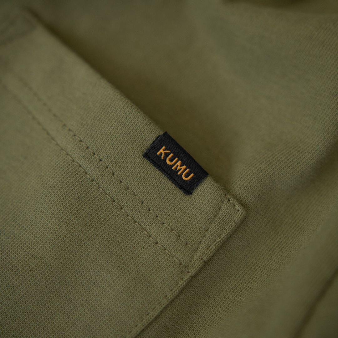 KUMU Heavyweight Pocket Tee Khaki T-Shirt