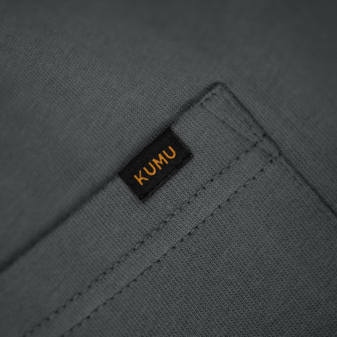 KUMU Heavyweight Pocket Tee Slate Grey T-Shirt