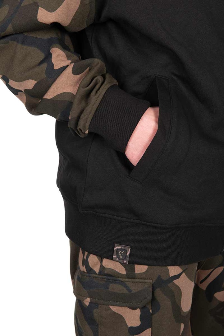 Fox LW Black / Camo Split Zip Hoody