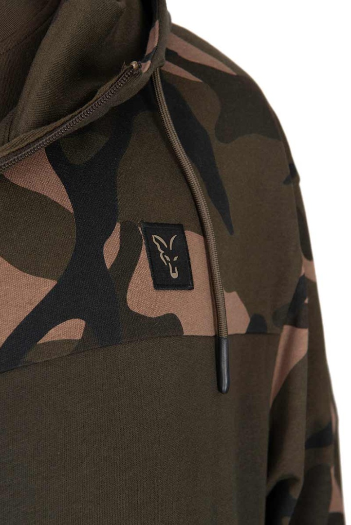 Fox LW Khaki / Camo Split Zip Hoody