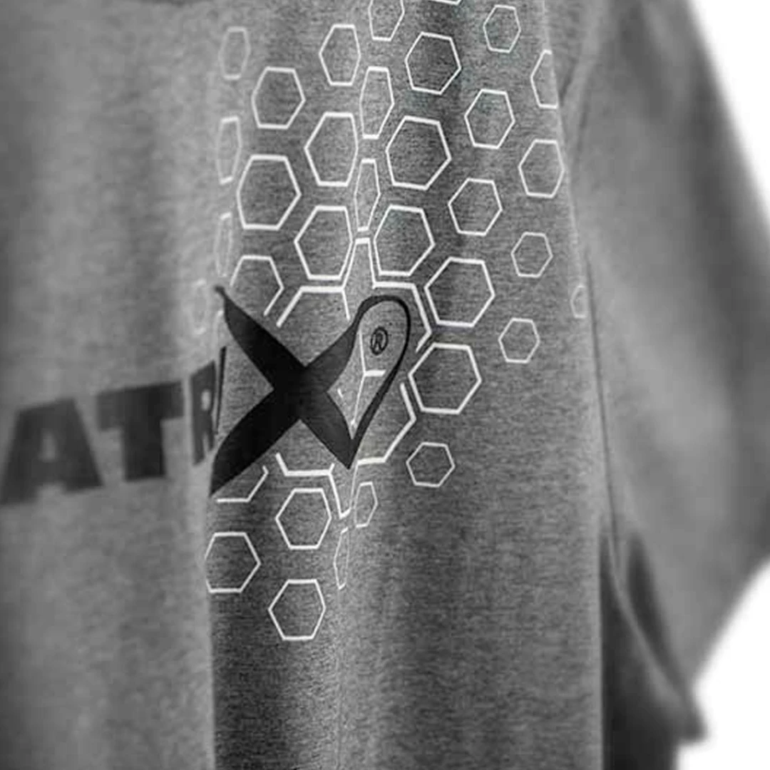 Matrix Hex Print T-Shirt - Grey