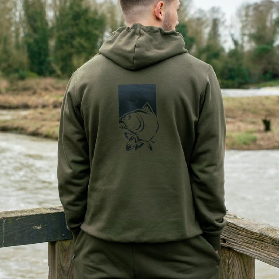 Nash Make It Happen Hoody Fish Logo - Green