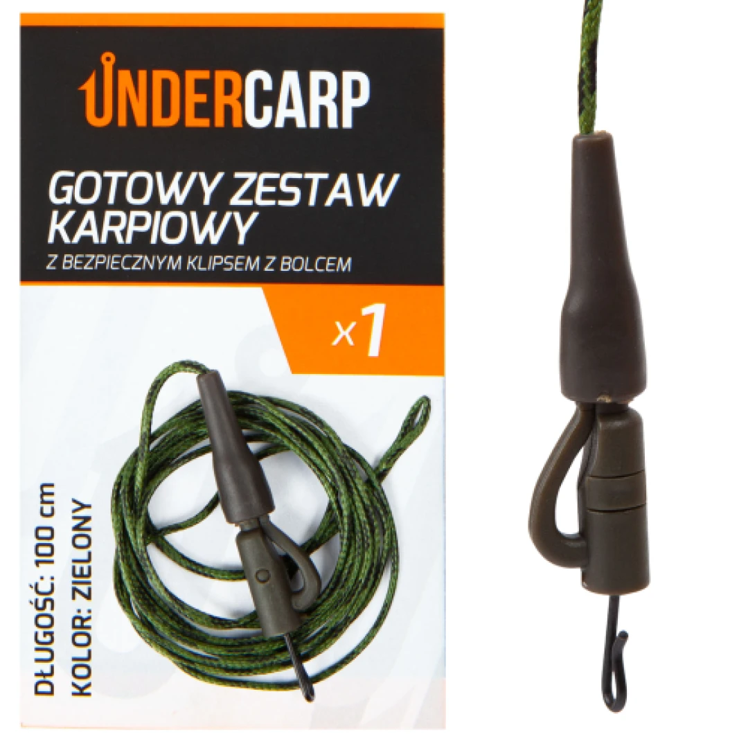 UnderCarp - Set Completo Carpfishing con Clip di Sicurezza e Spina