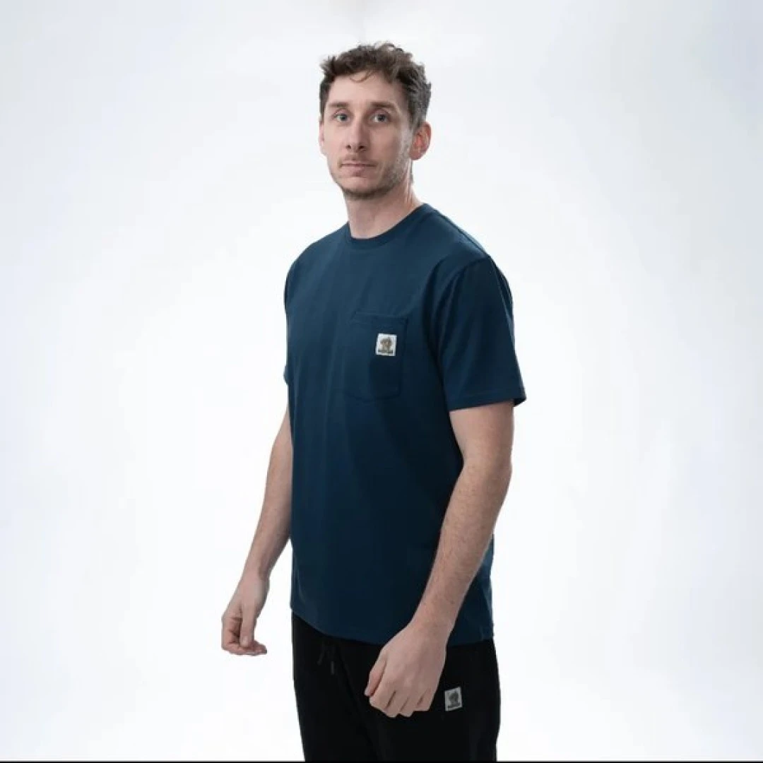 Nash Make It Happen Badge Pocket T Shirt - Navy Blue