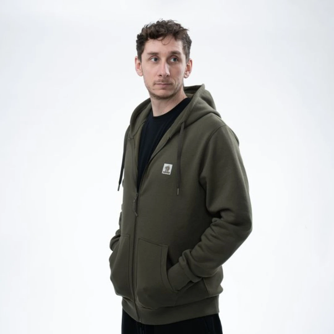 Nash Make It Happen Badge Zipped Hoody - Green