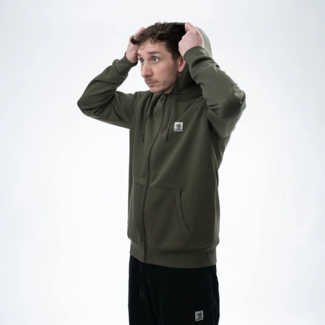 Nash Make It Happen Badge Zipped Hoody - Green