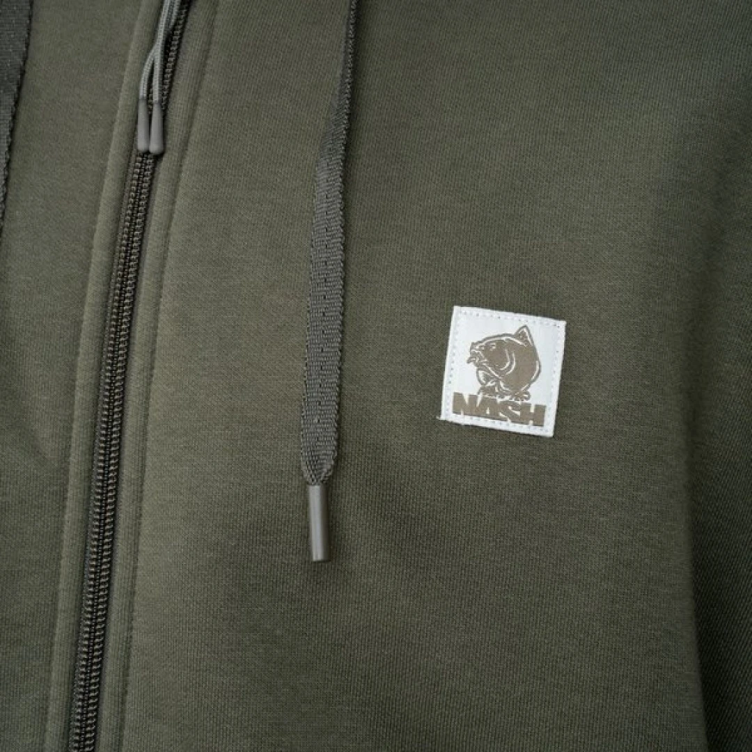 Nash Make It Happen Badge Zipped Hoody - Green