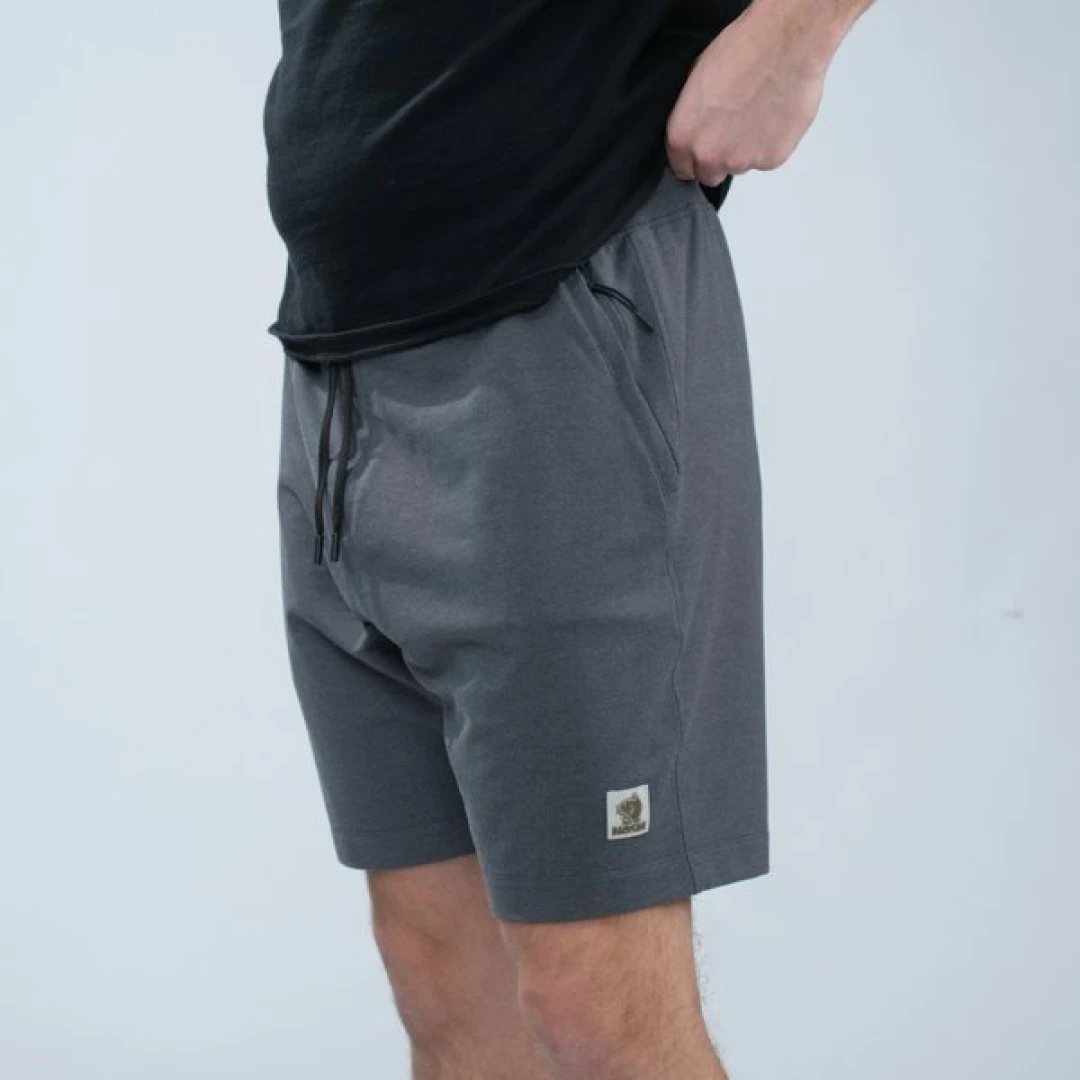 Nash Make It Happen Badge Shorts - Grey Marl