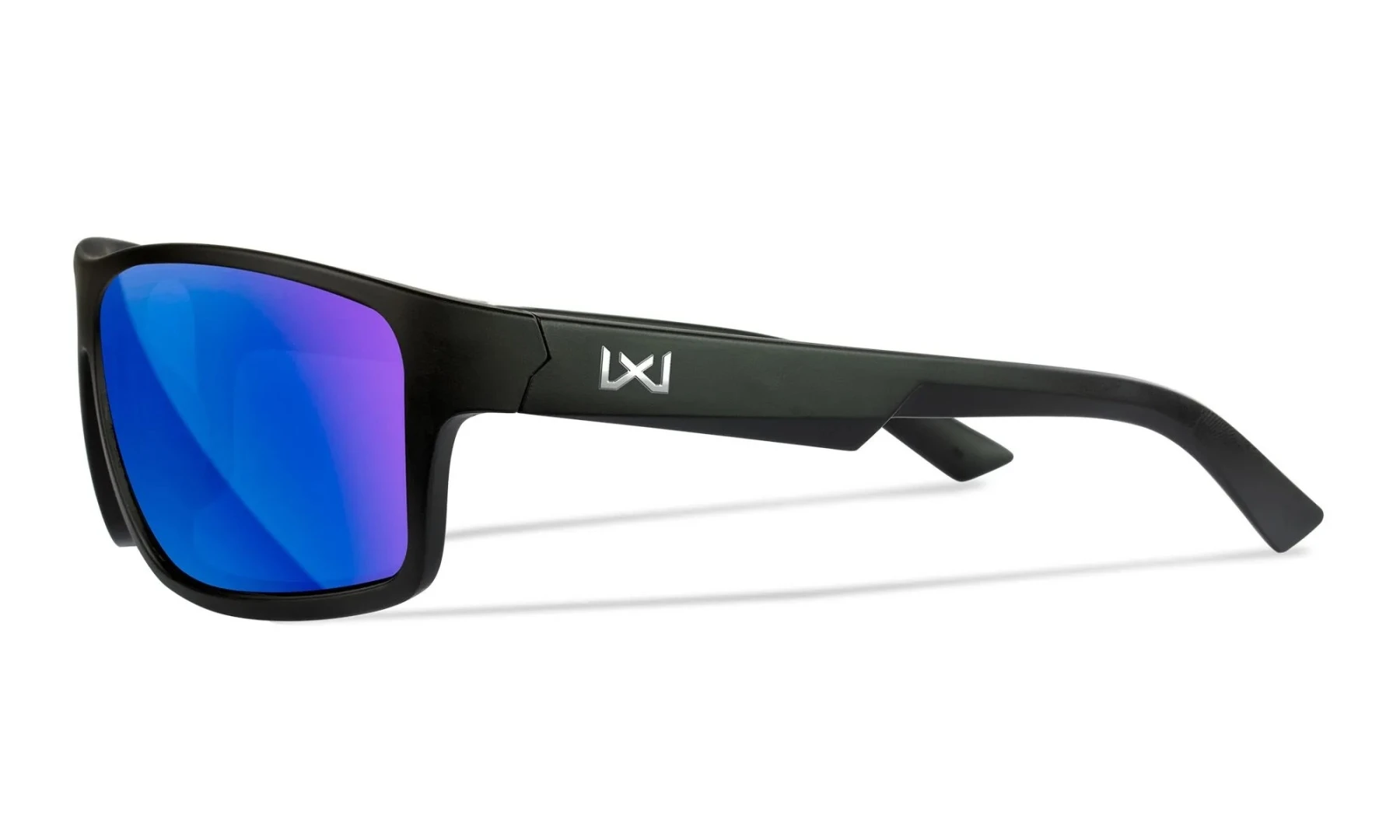 WileyX PEAK Captivate Polarized Blue Mirror Grey Matte Black Frame XL