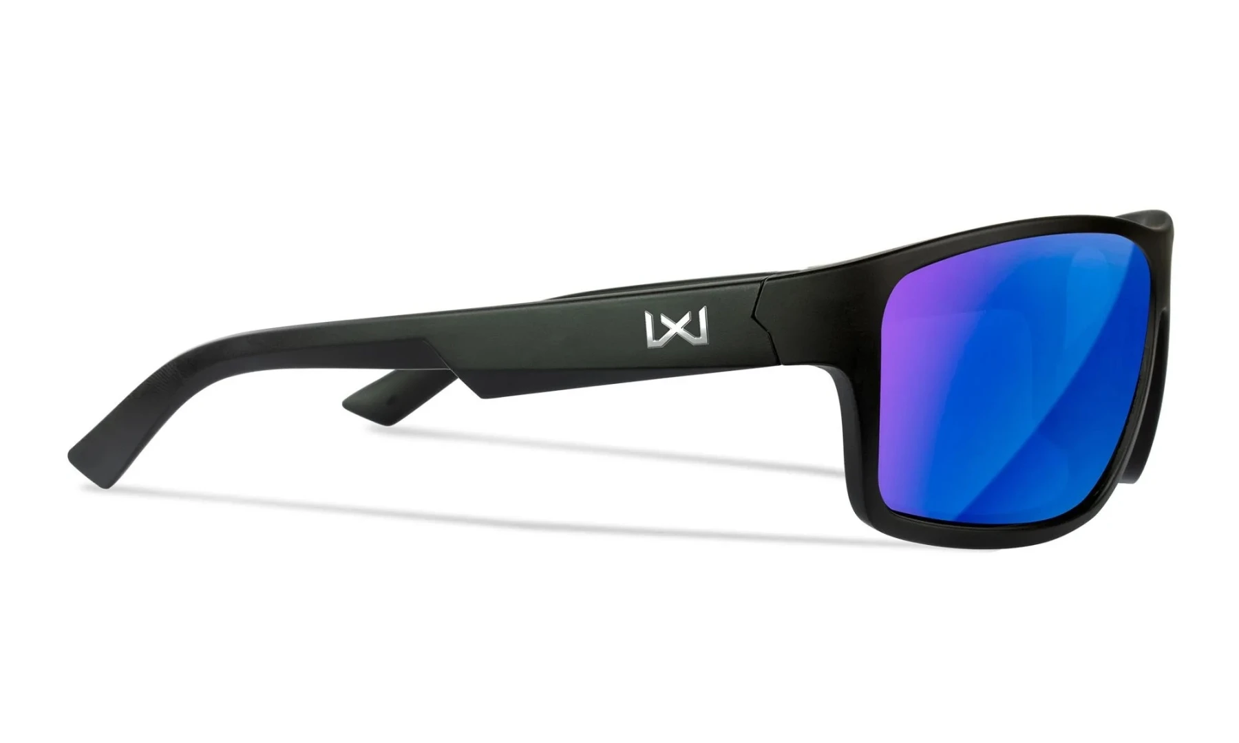WileyX PEAK Captivate Polarized Blue Mirror Grey Matte Black Frame XL