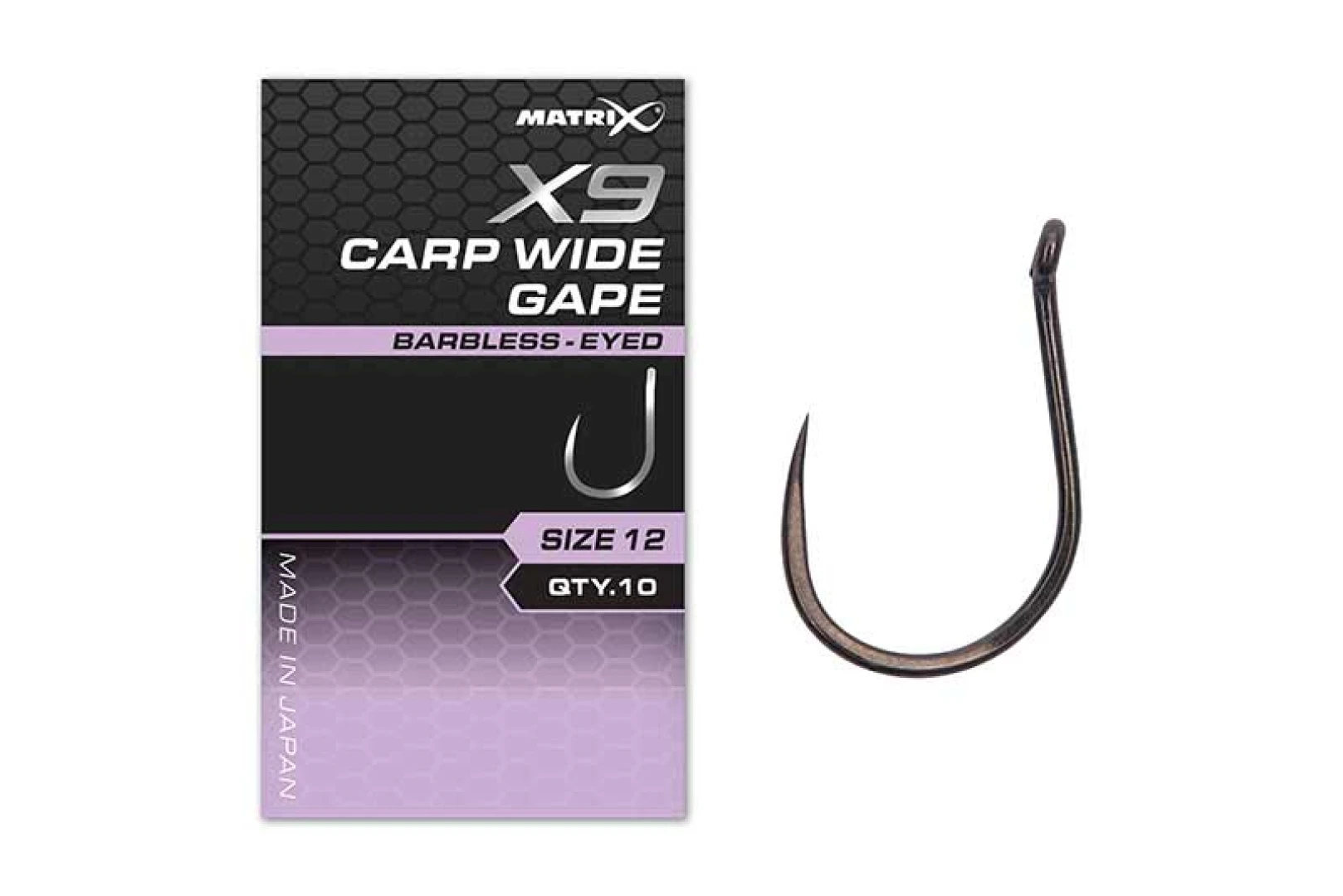 Matrix X9 Carp Wide Gape - Barbless