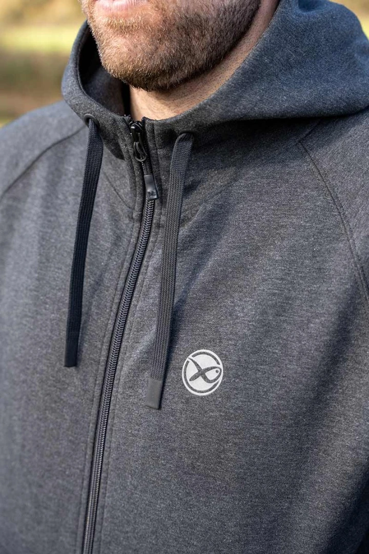 Matrix Charcoal Marl Zip Hoody