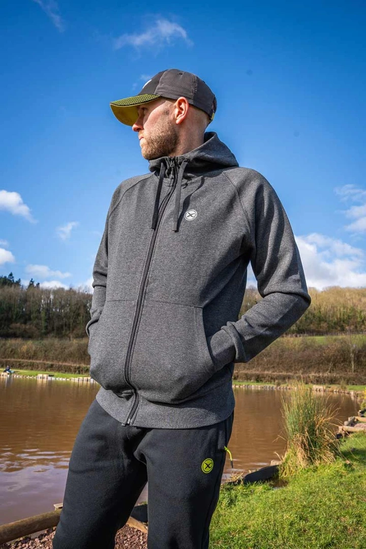 Matrix Charcoal Marl Zip Hoody