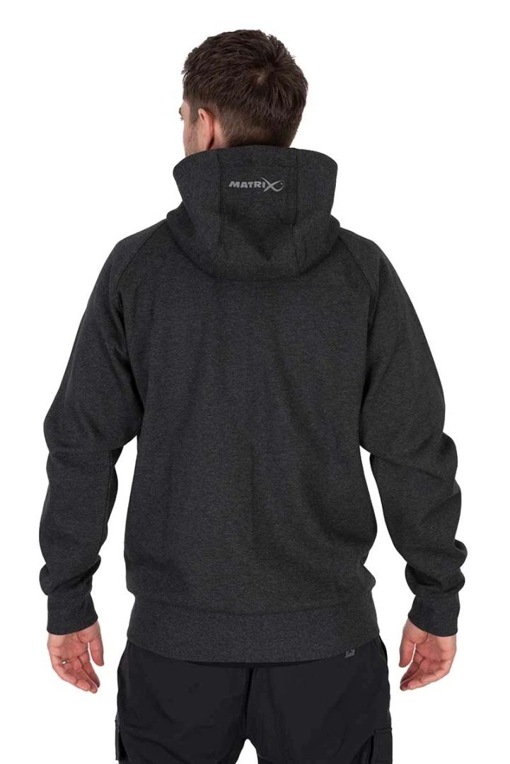 Matrix Charcoal Marl Zip Hoody