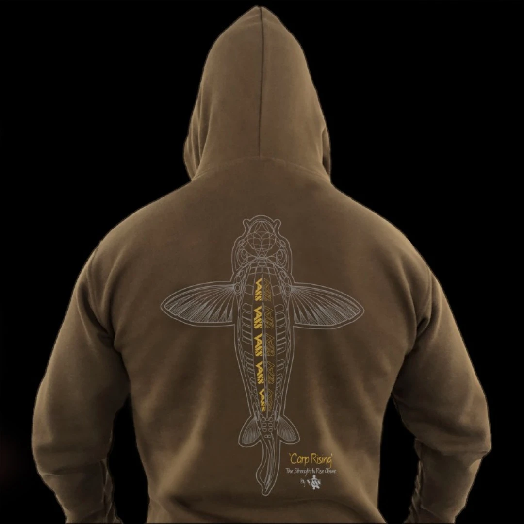 Vass Carp Rising Hoody - Khaki