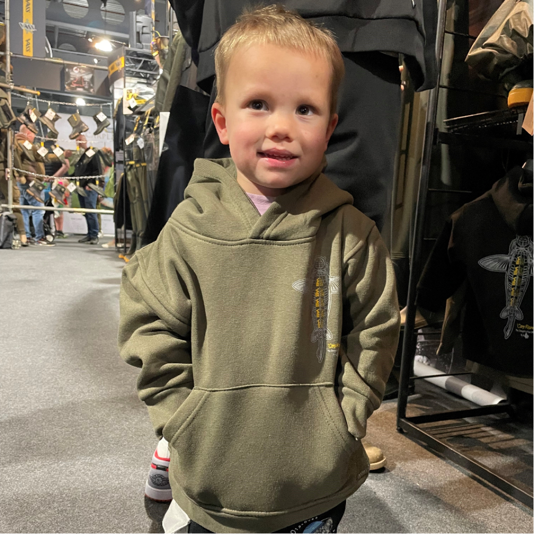 Vass Carp Rising Hoody Black - Kids Khaki Edition