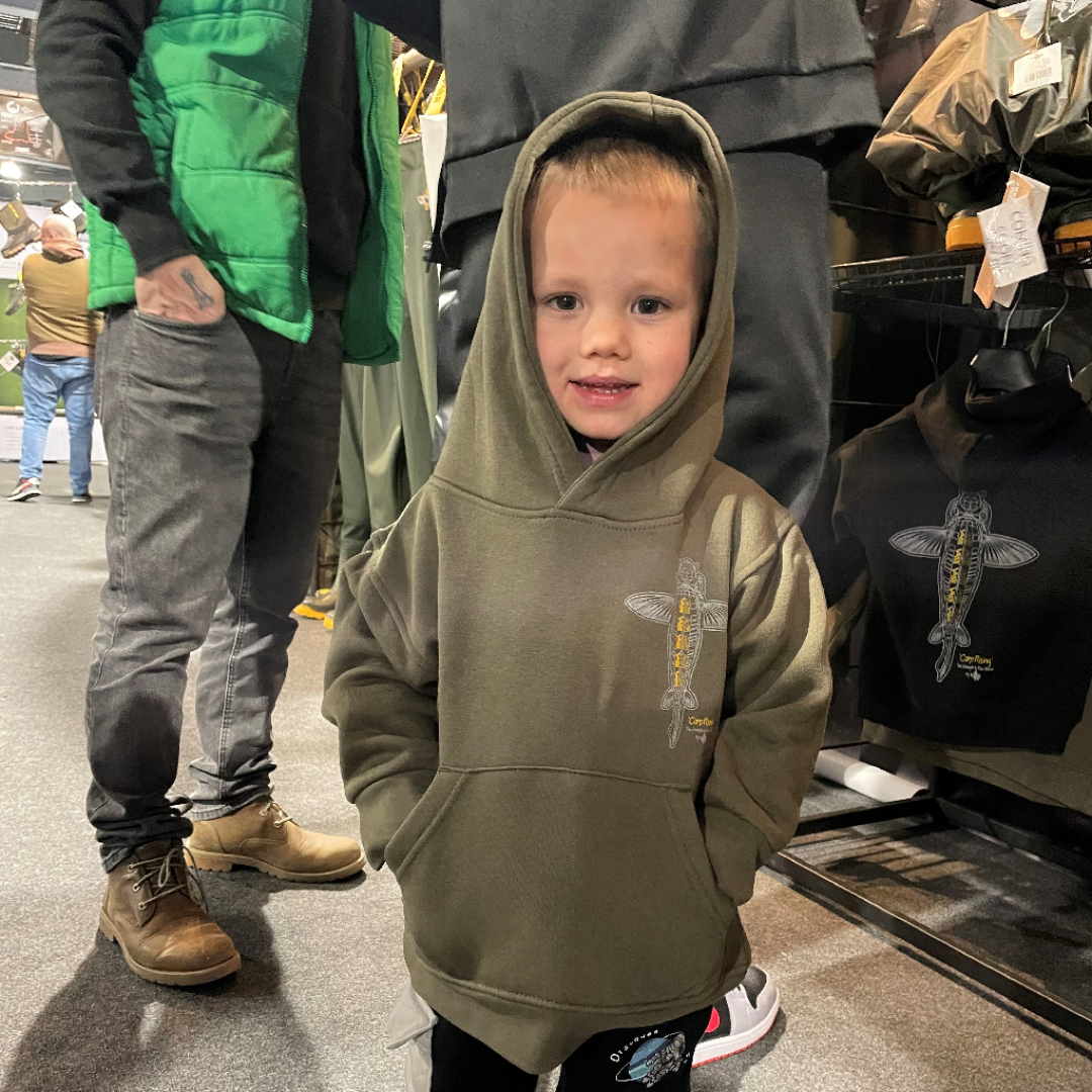 Vass Carp Rising Hoody Black - Kids Khaki Edition