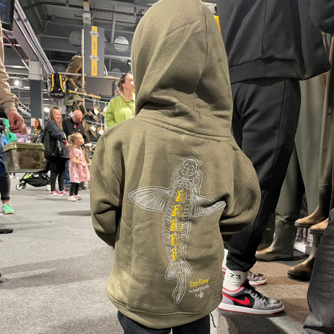 Vass Carp Rising Hoody Black - Kids Khaki Edition