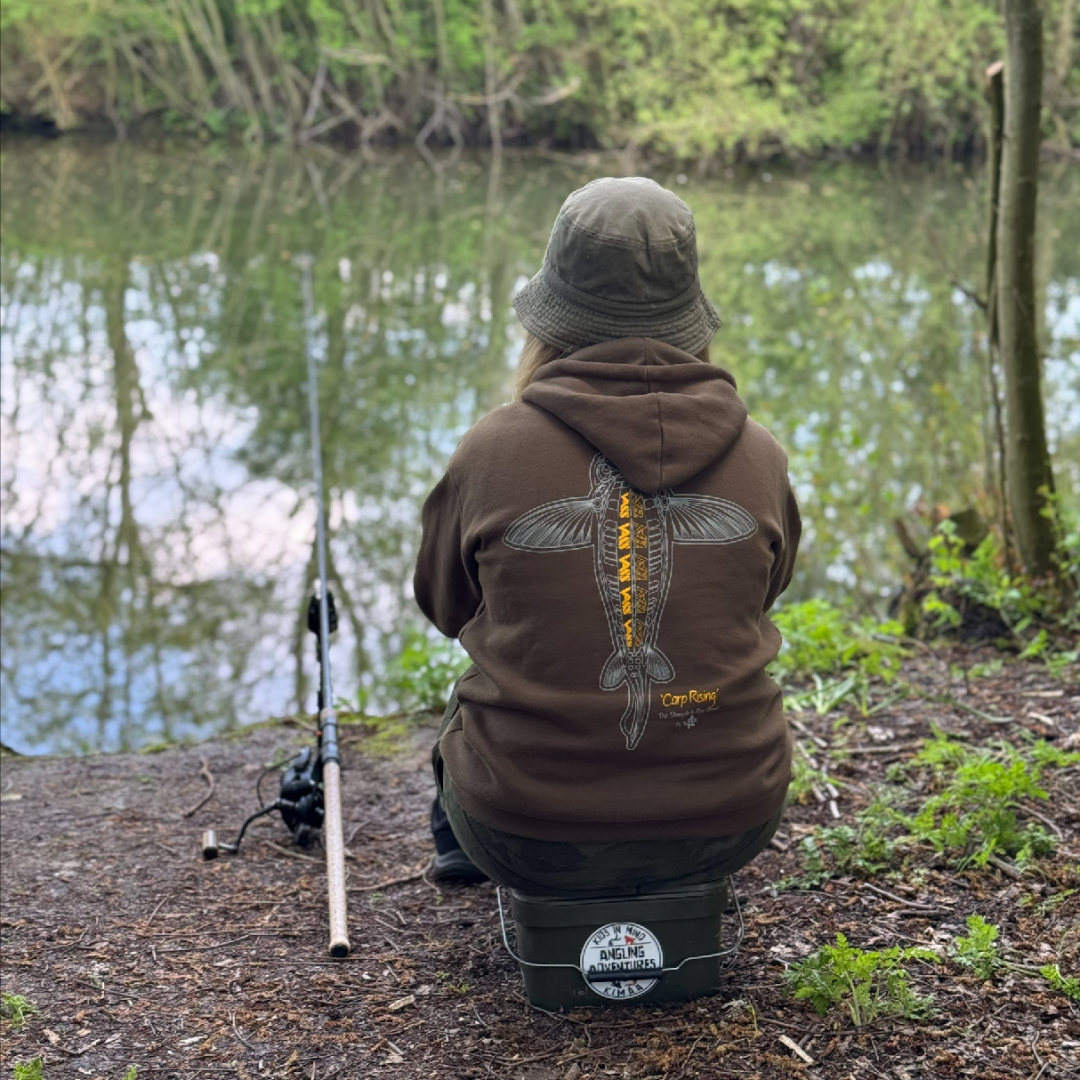Vass Carp Rising Hoody Black - Kids Khaki Edition
