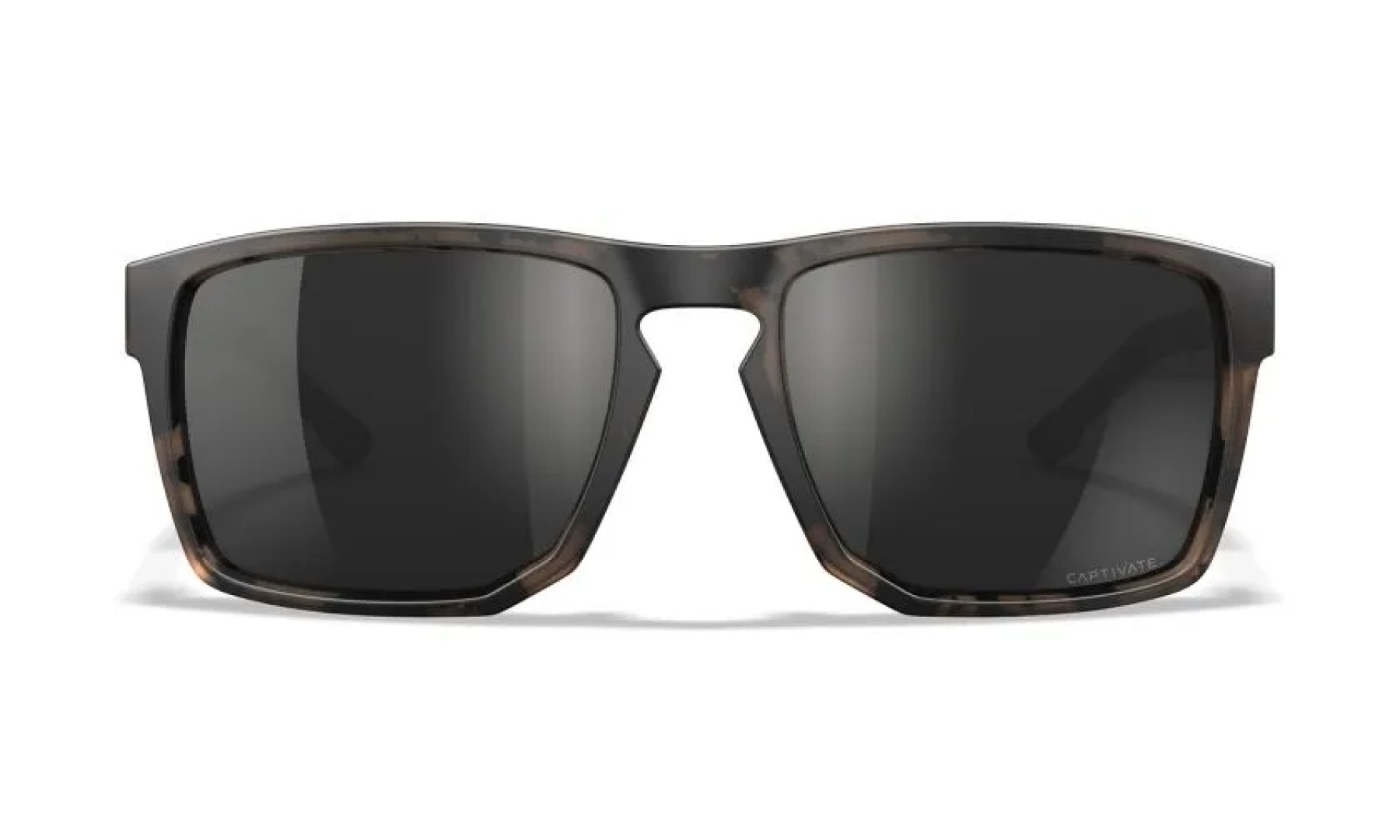 WileyX APEX Captivate Polarized Black Mirror Grey Matte Tortoise Brown Frame