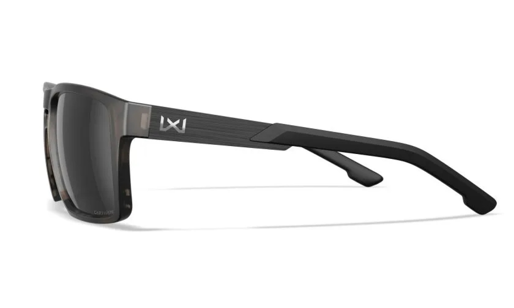 WileyX APEX Captivate Polarized Black Mirror Grey Matte Tortoise Brown Frame