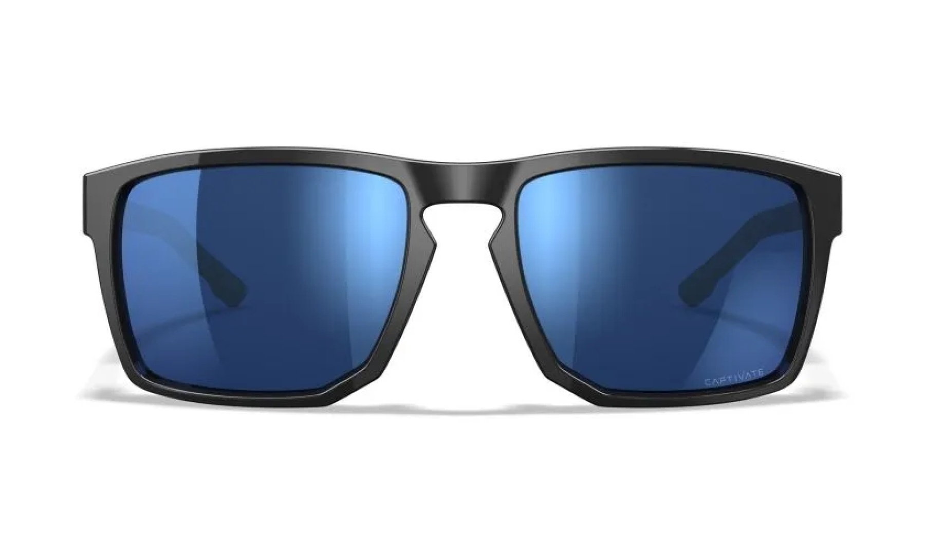 WileyX APEX Captivate Polarized Blue Mirror Grey Gloss Black Frame