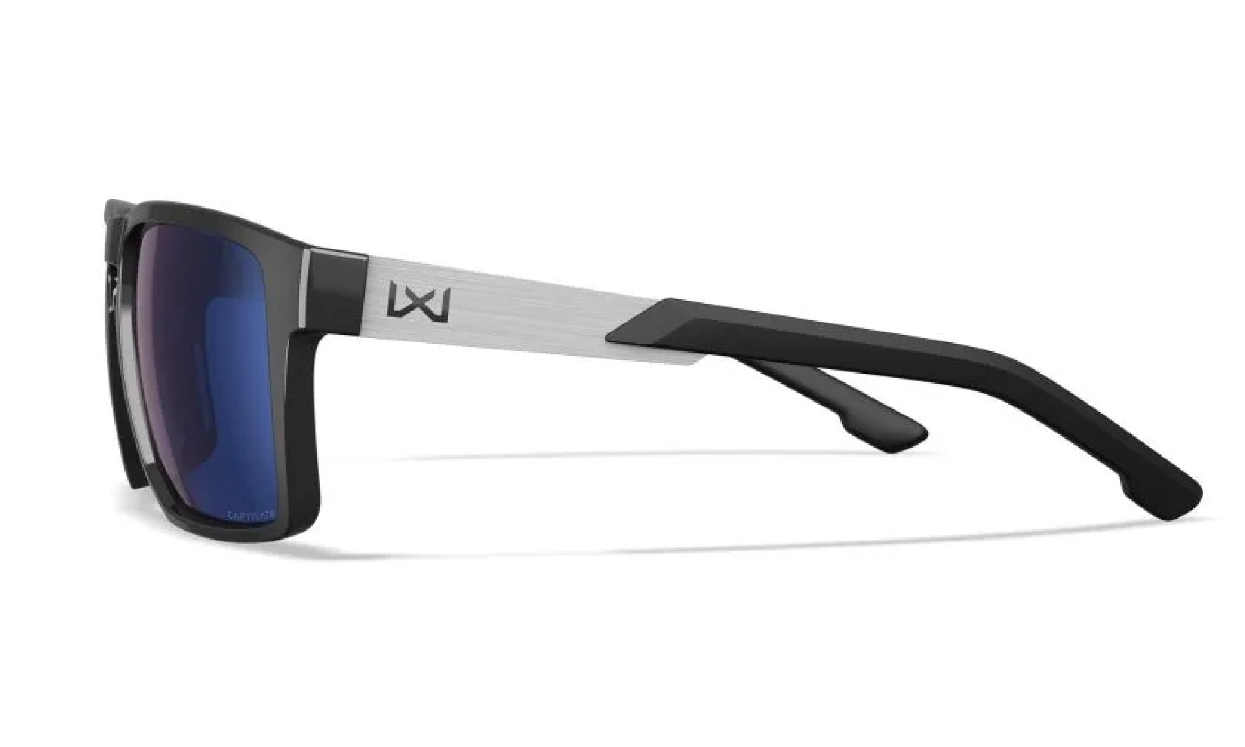 WileyX APEX Captivate Polarized Blue Mirror Grey Gloss Black Frame