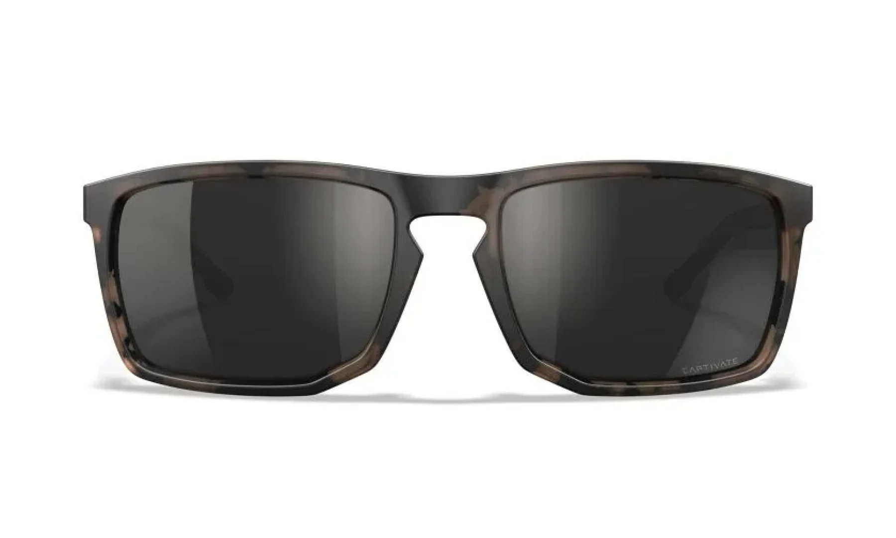 WileyX AXE Captivate Polarized Black Mirror Grey Matte Tortoise Brown Frame