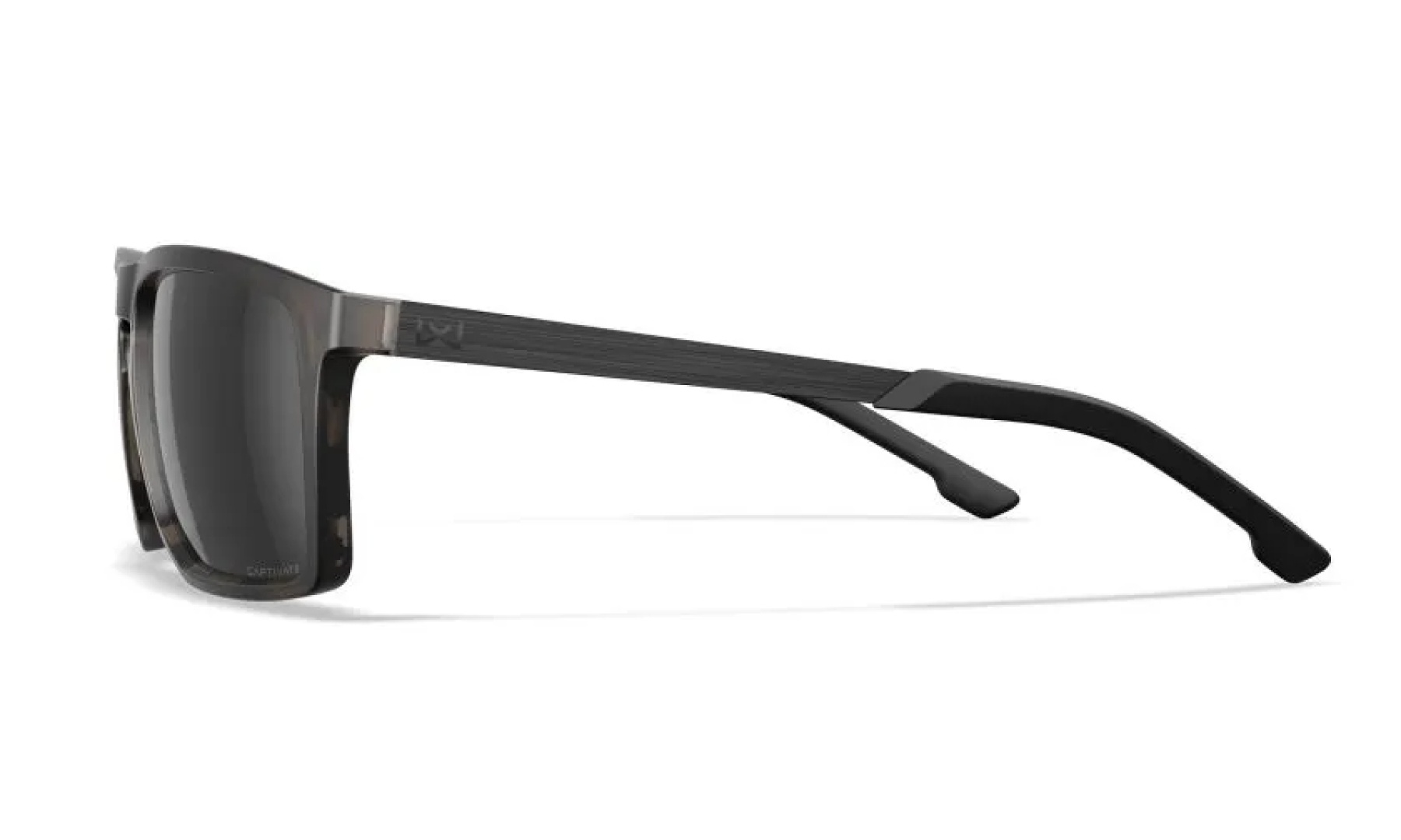 WileyX AXE Captivate Polarized Black Mirror Grey Matte Tortoise Brown Frame