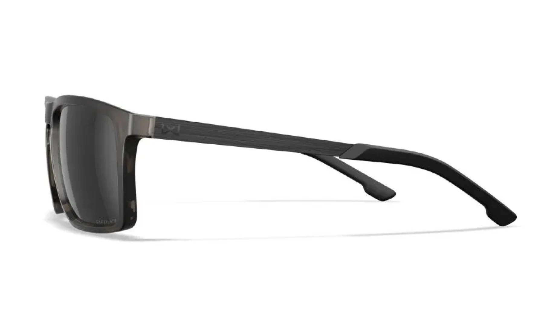 WileyX AXE Captivate Polarized Black Mirror Grey Matte Tortoise Brown Frame