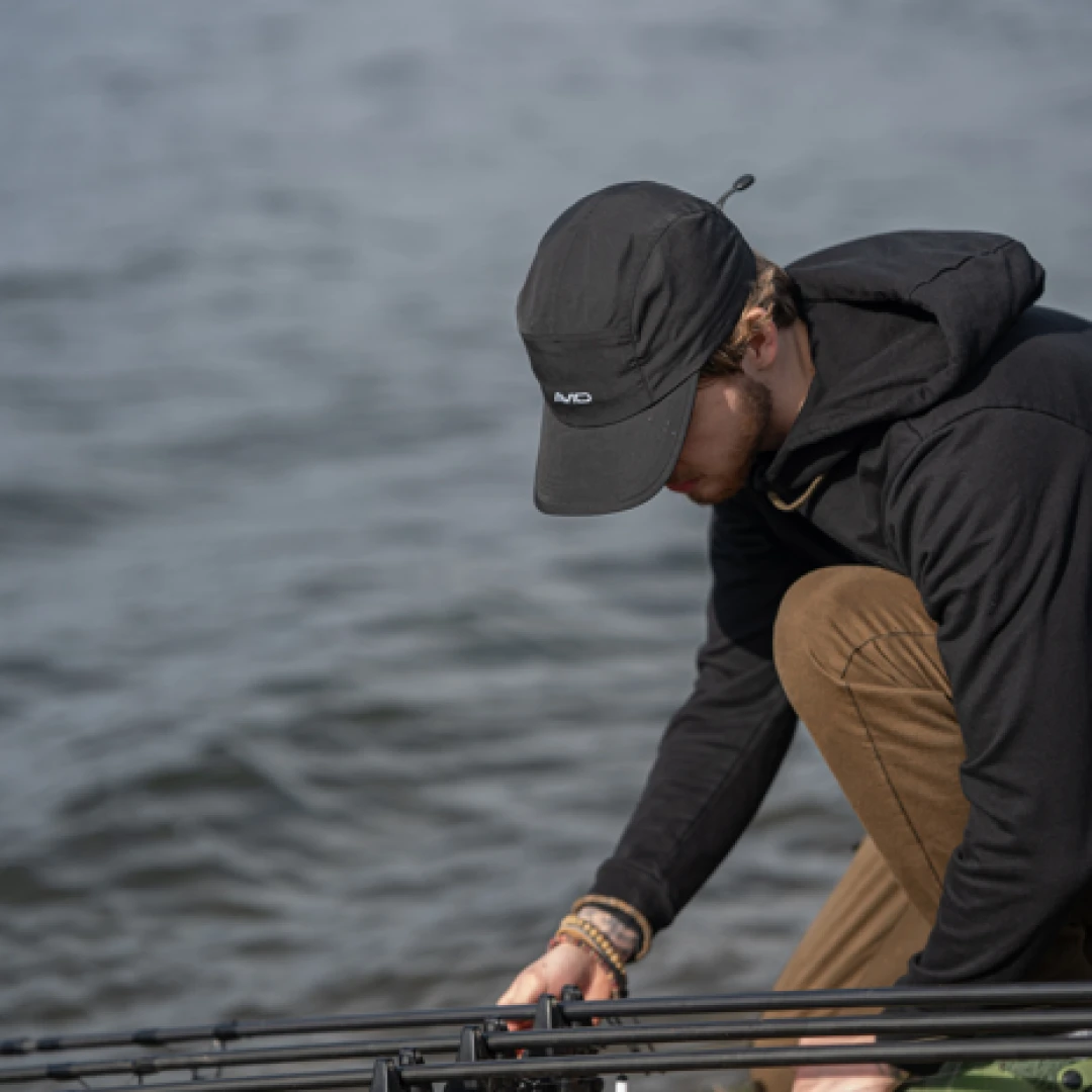 Avid Carp Stealth Black Waterproof 5-Panel Cap