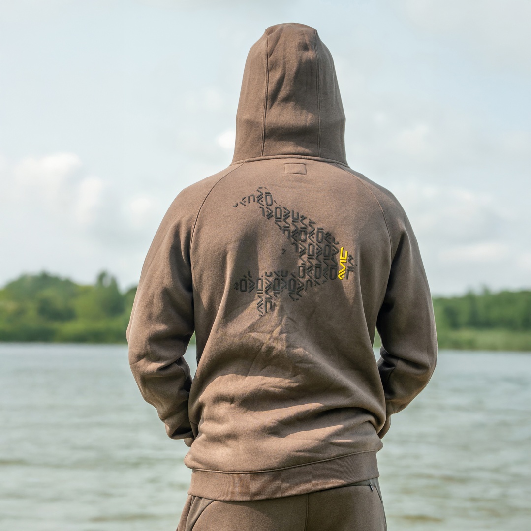 Avid Carp Compound Zip Hoodie - Brown