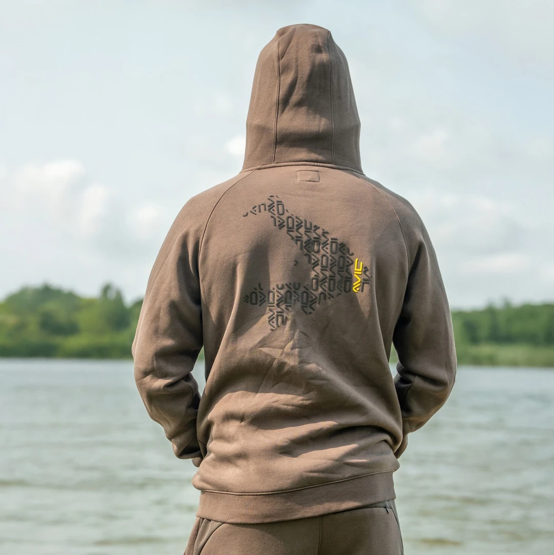 Avid Carp Compound Zip Hoodie - Brown