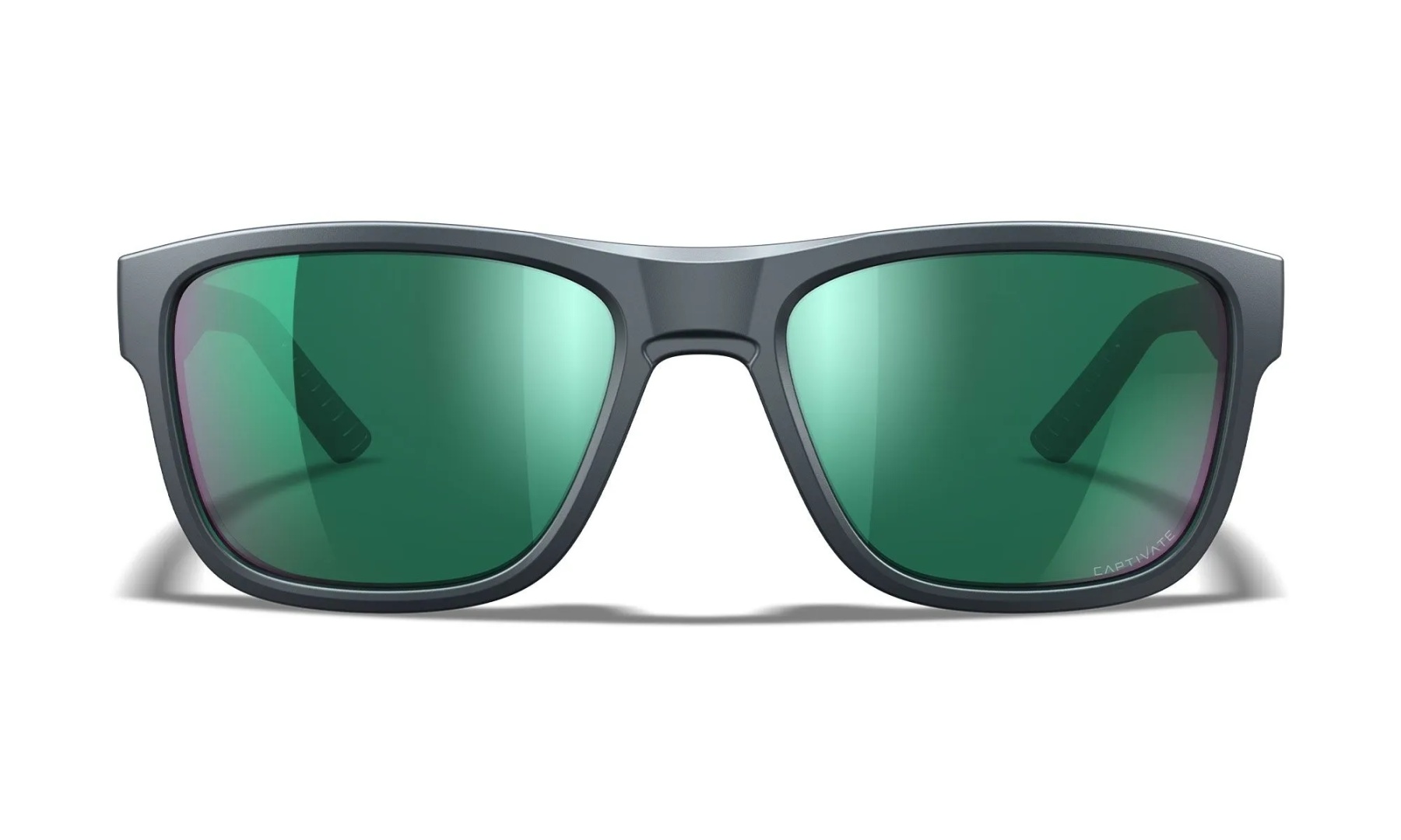 WileyX OVATION Captivate Polarized Green Mirror Copper Matte Graphite Frame
