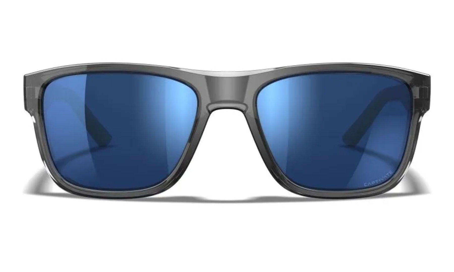 WileyX OVATION Captivate Polarized Blue Mirror Smoke Grey Gloss Crystal Dark Grey Frame