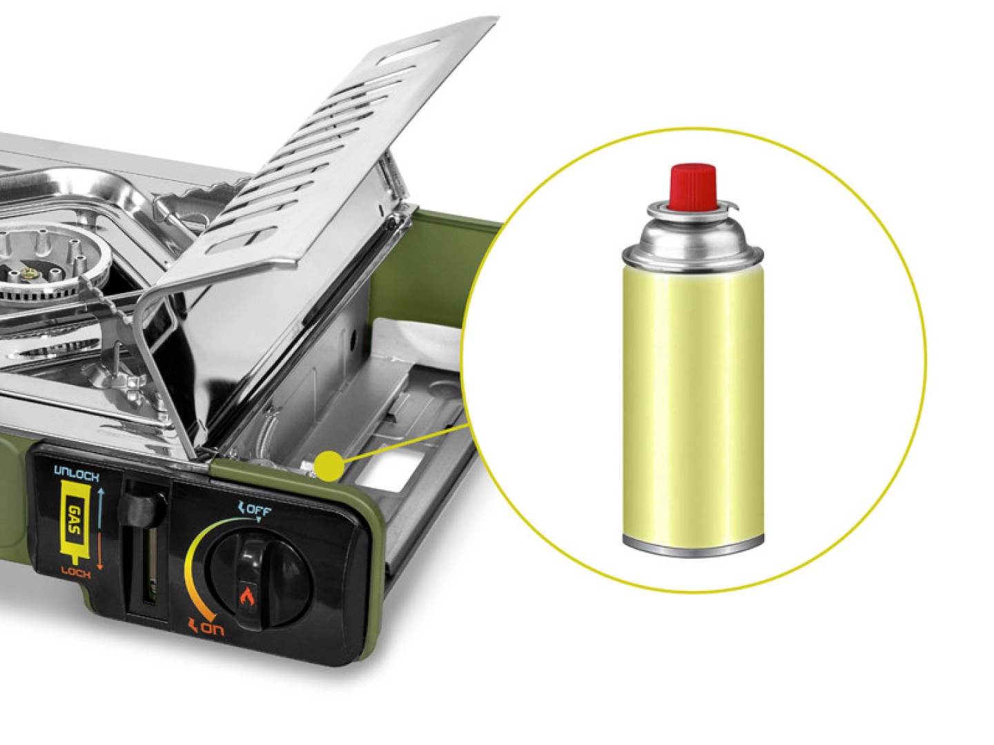 Delphin INOXIA Portable Gas Stove