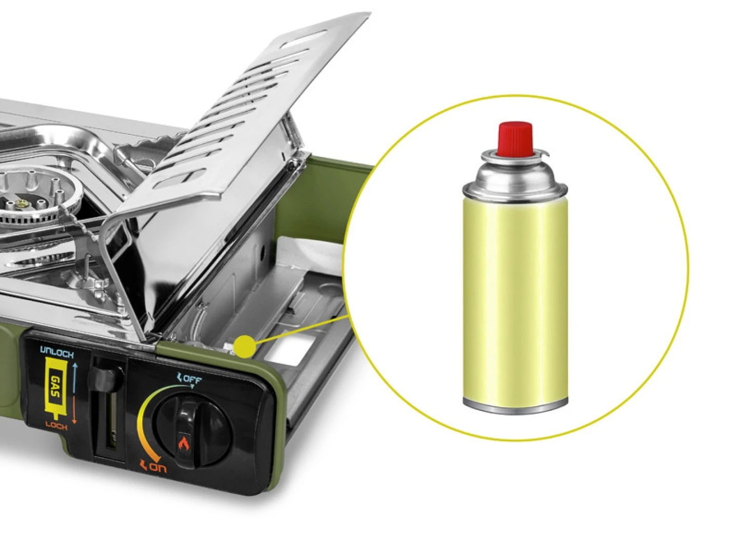 Delphin INOXIA Portable Gas Stove