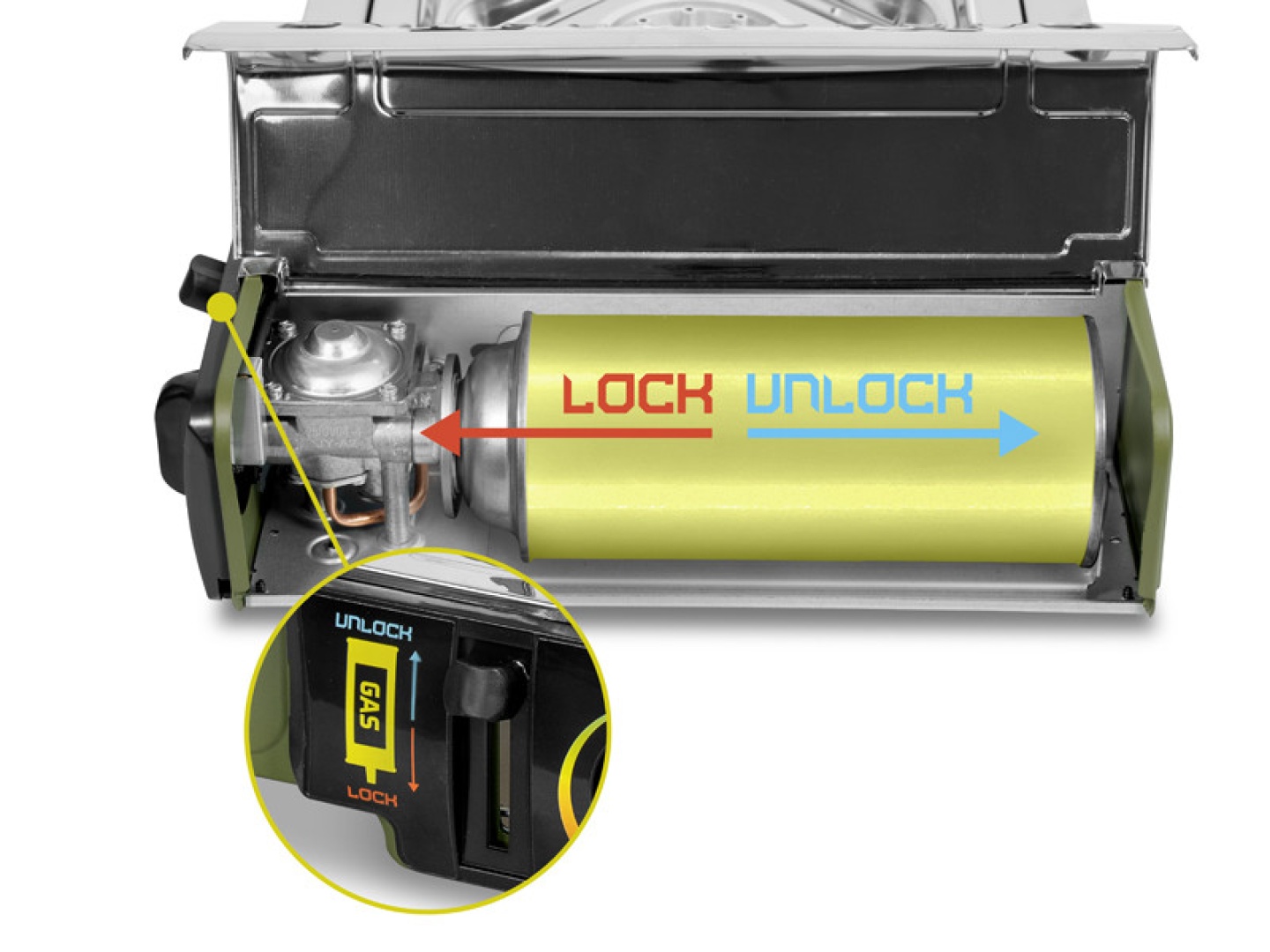 Delphin INOXIA Portable Gas Stove