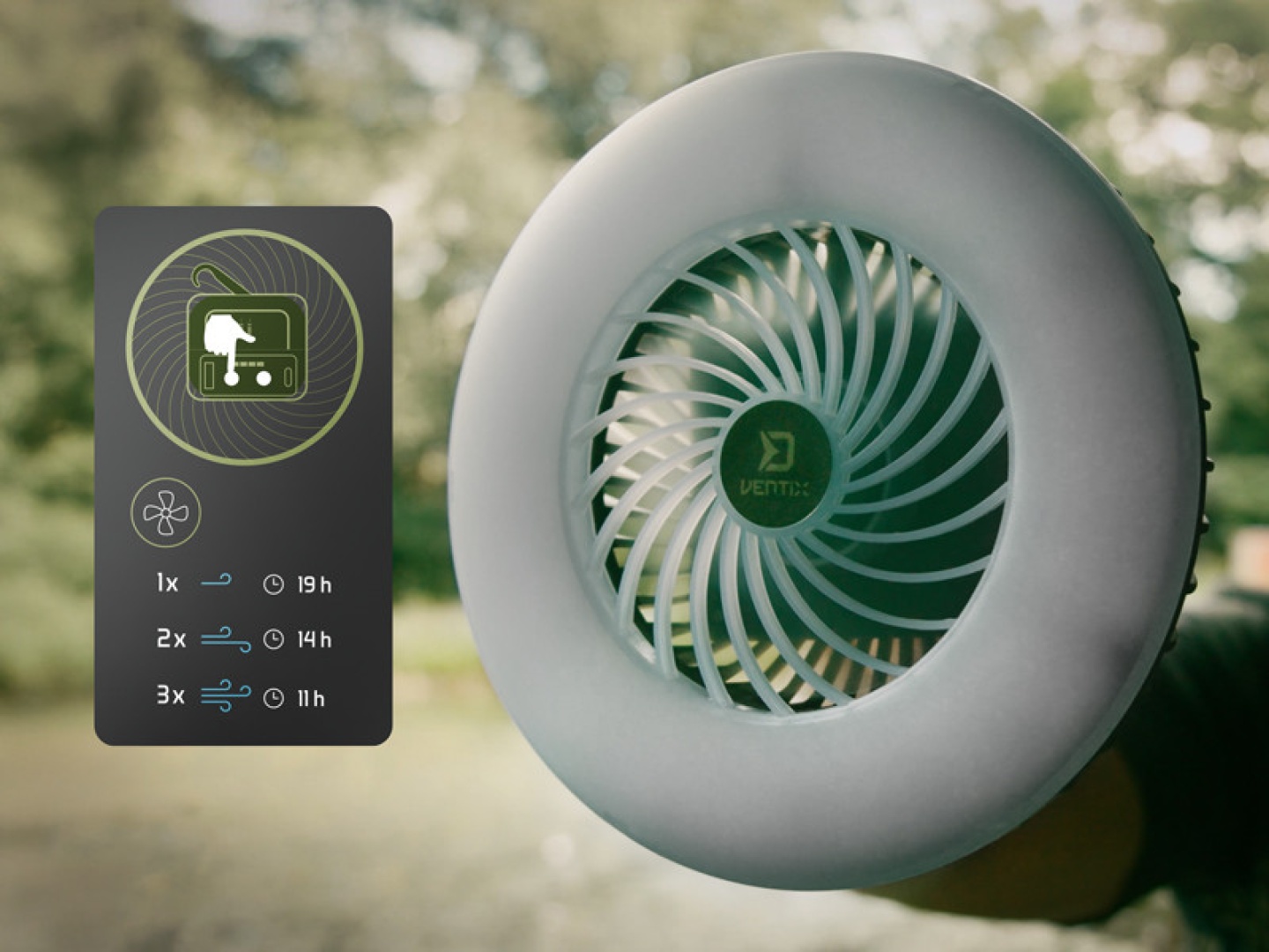 Delphin Ventix - Ventilador con Lámpara