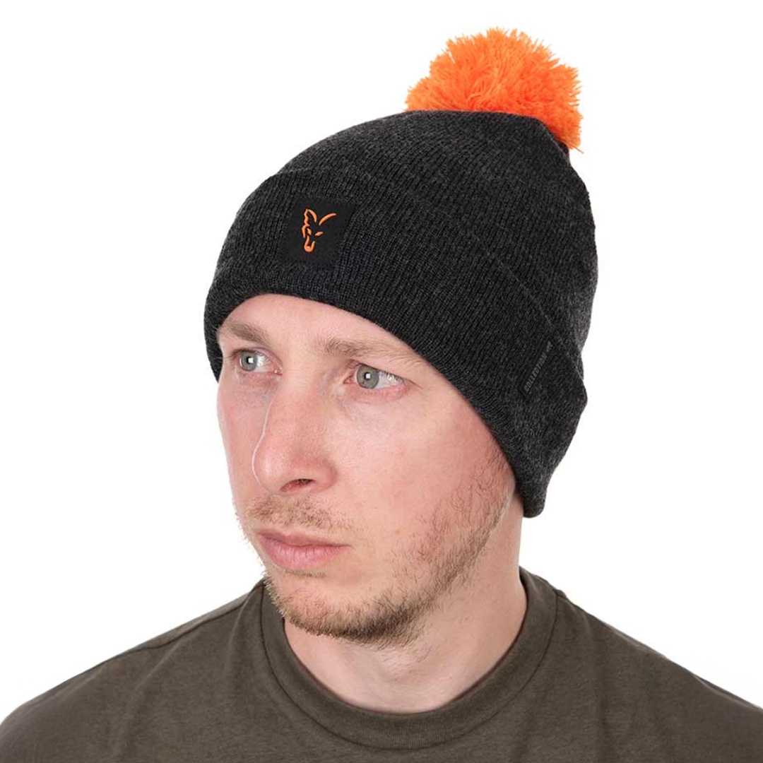 Fox Collection Booble Hat - Black/Orange
