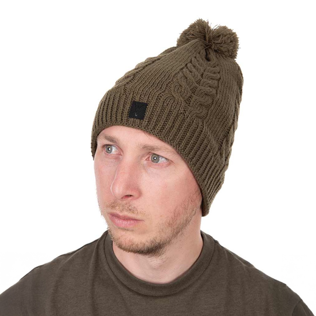 Fox Khaki Knitted Bobble