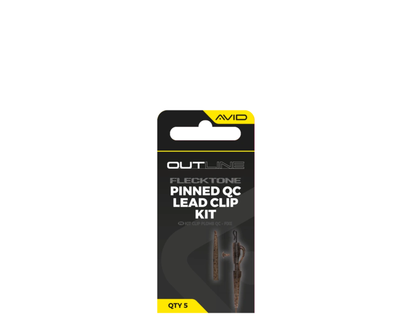 Avid Carp Outline Flecktone Pinned QC Lead Clips Kit