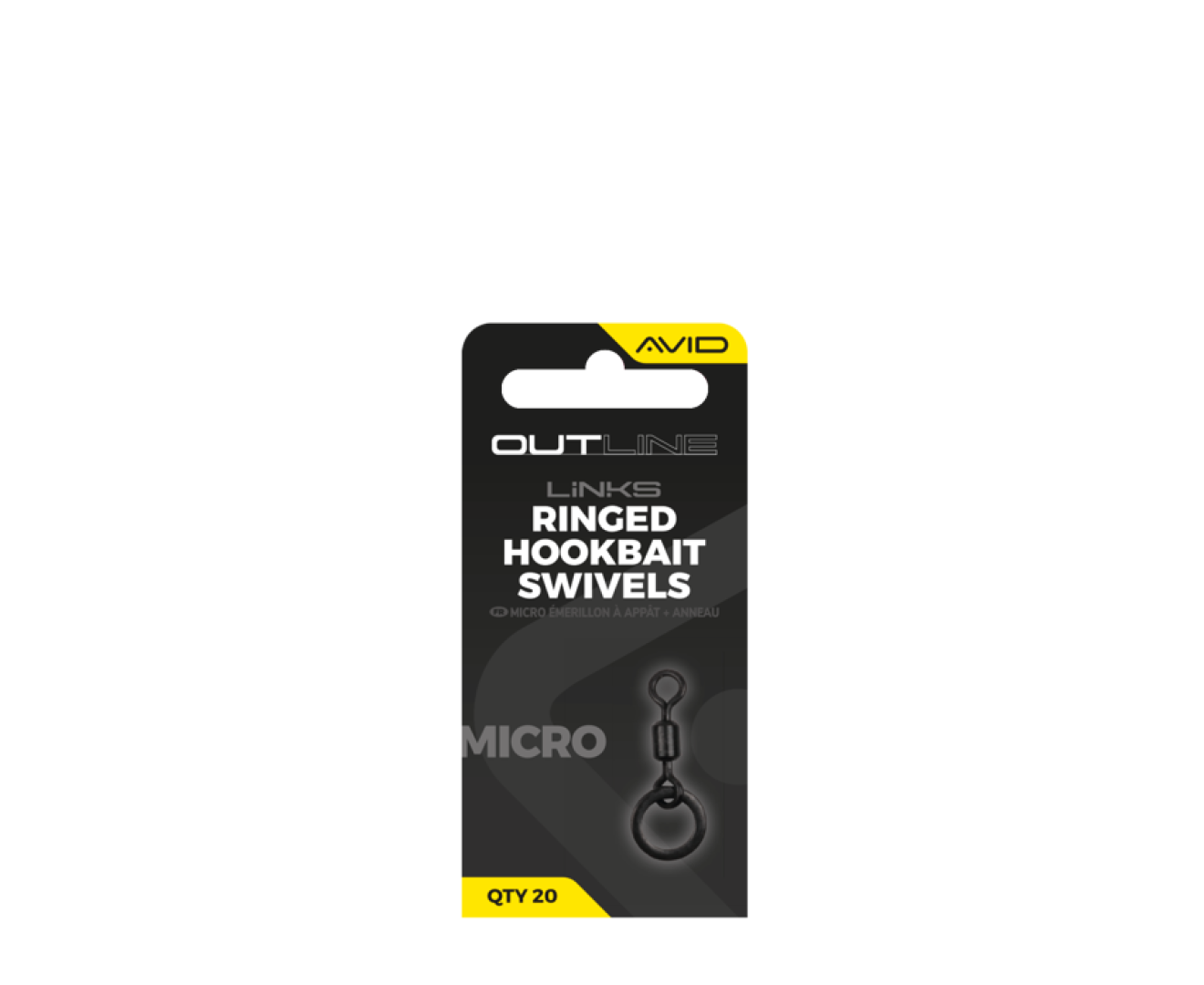 Avid Carp Outline Ringed Hookbait Swivels - Micro
