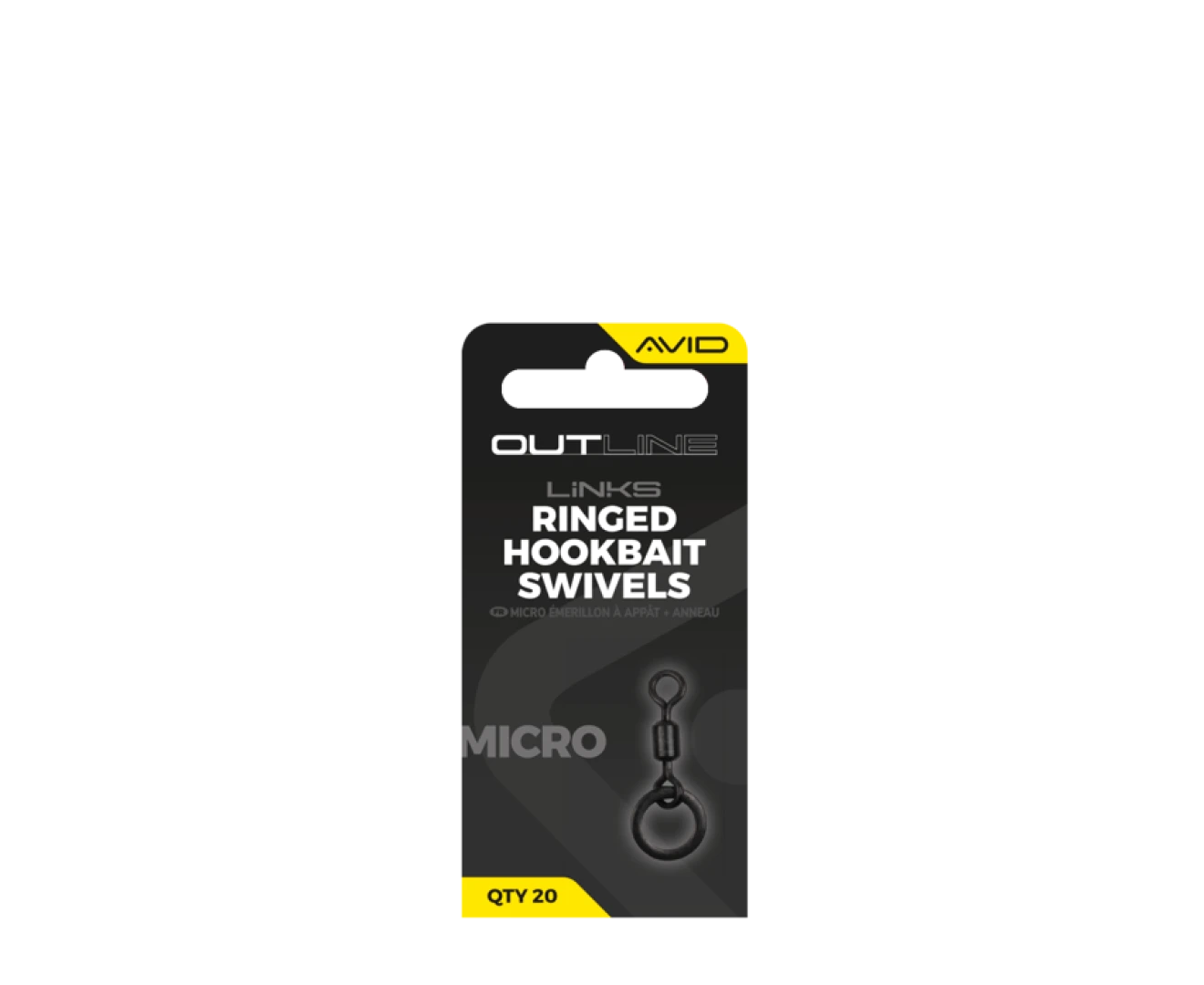 Avid Carp Outline Ringed Hookbait Swivels - Micro