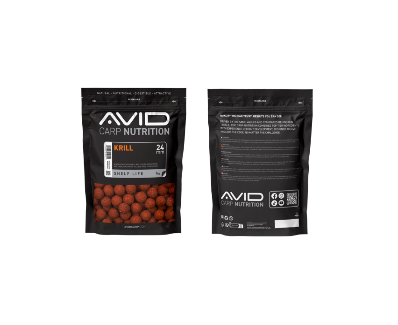 Avid Carp Nutrition Krill Boilies