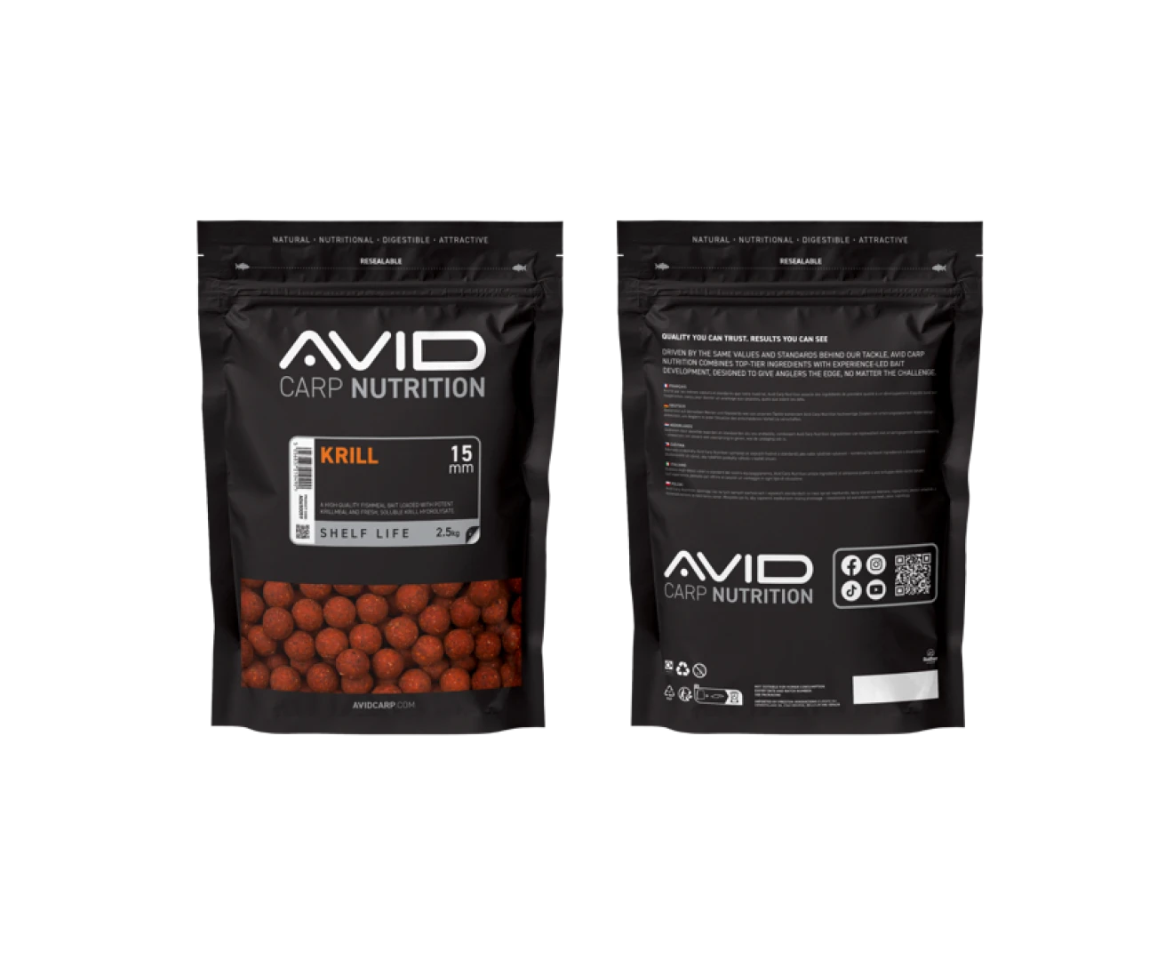 Avid Carp Nutrition Krill Boilies