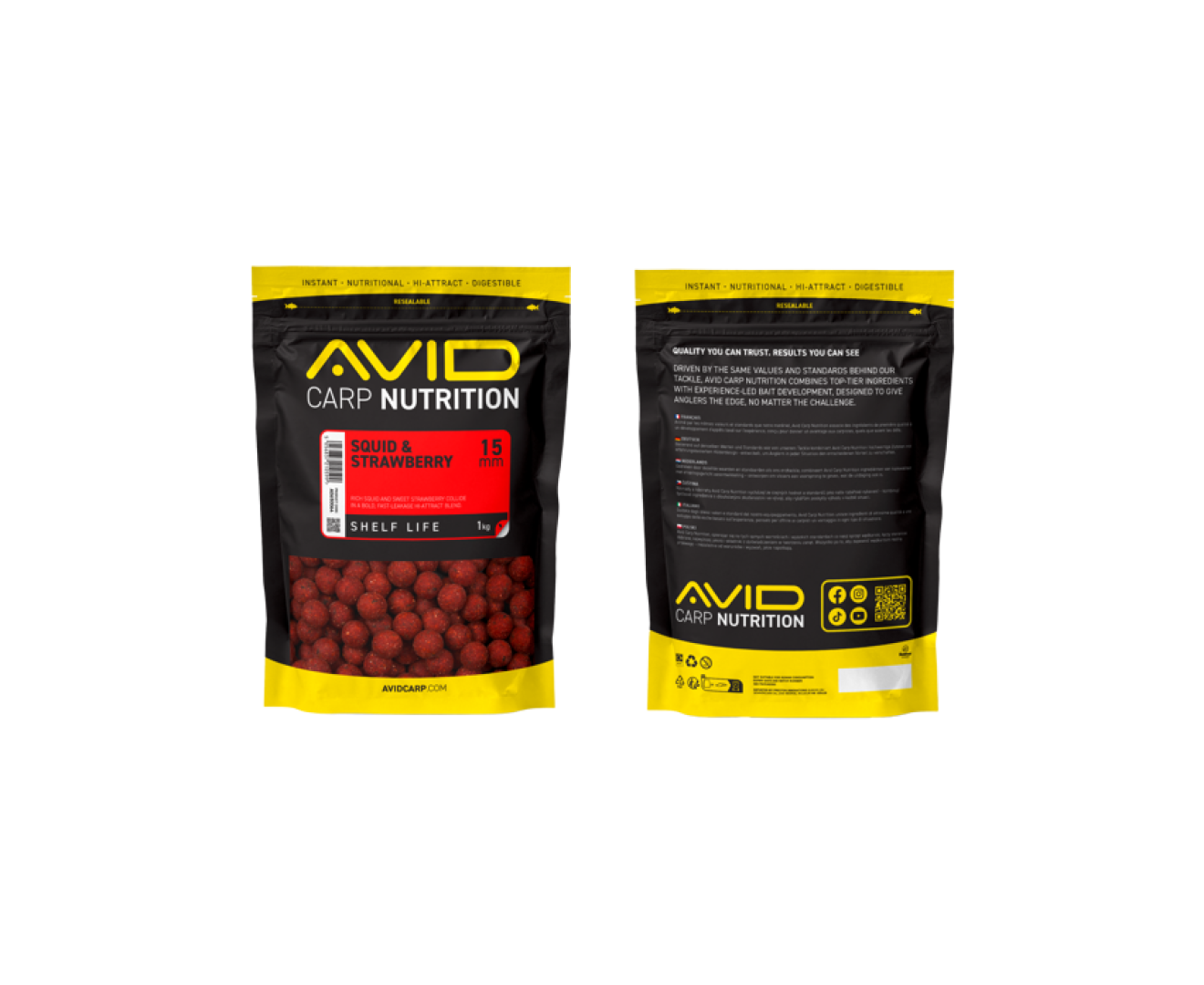 Avid Carp Squid & Strawberry Boilies