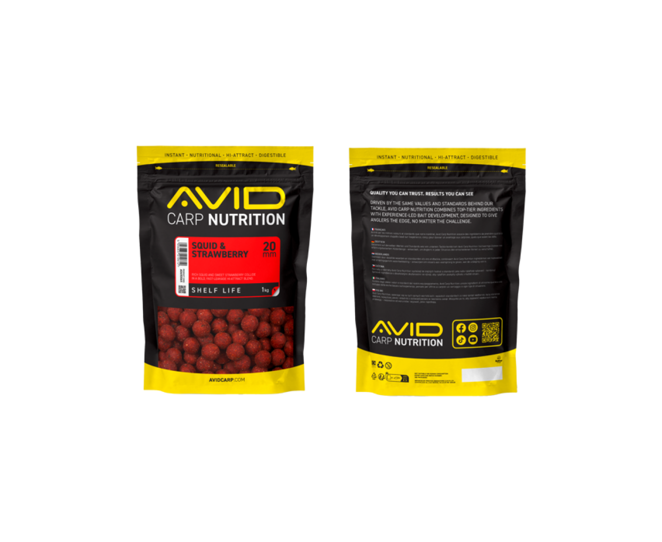 Avid Carp Squid & Strawberry Boilies